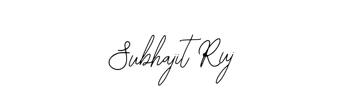 How to make Subhajit Ruj name signature. Use Bearetta-2O07w style for creating short signs online. This is the latest handwritten sign. Subhajit Ruj signature style 12 images and pictures png