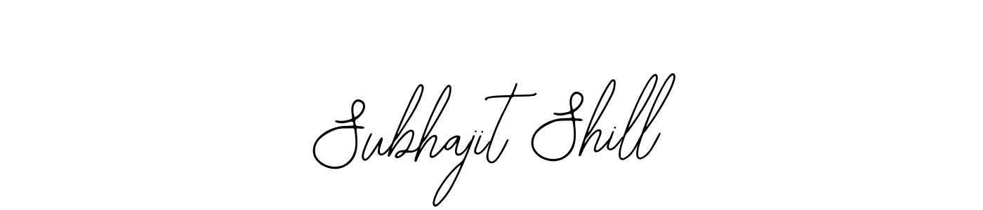The best way (Bearetta-2O07w) to make a short signature is to pick only two or three words in your name. The name Subhajit Shill include a total of six letters. For converting this name. Subhajit Shill signature style 12 images and pictures png
