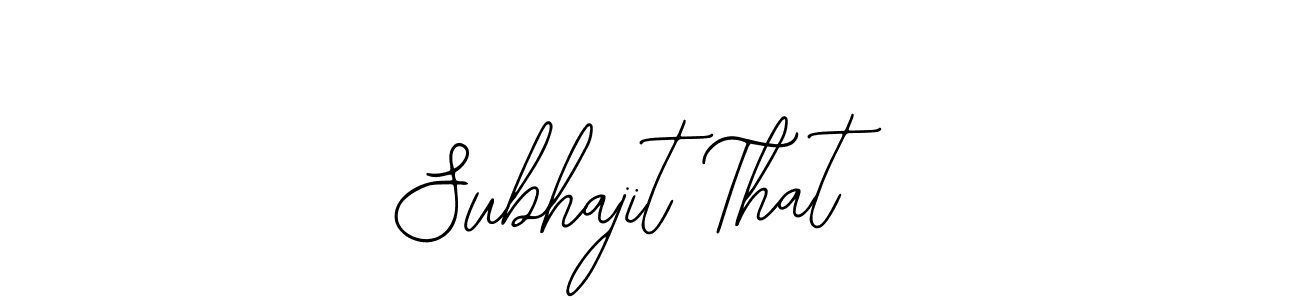 Similarly Bearetta-2O07w is the best handwritten signature design. Signature creator online .You can use it as an online autograph creator for name Subhajit That. Subhajit That signature style 12 images and pictures png