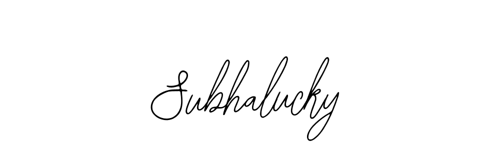 The best way (Bearetta-2O07w) to make a short signature is to pick only two or three words in your name. The name Subhalucky include a total of six letters. For converting this name. Subhalucky signature style 12 images and pictures png