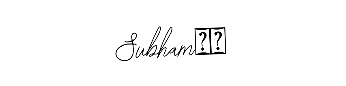 Design your own signature with our free online signature maker. With this signature software, you can create a handwritten (Bearetta-2O07w) signature for name Subham☺️. Subham☺️ signature style 12 images and pictures png