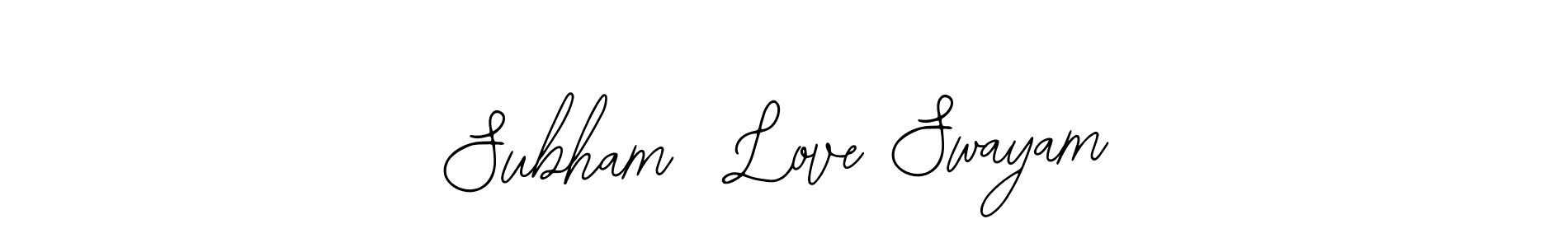 Subham  Love Swayam stylish signature style. Best Handwritten Sign (Bearetta-2O07w) for my name. Handwritten Signature Collection Ideas for my name Subham  Love Swayam. Subham  Love Swayam signature style 12 images and pictures png