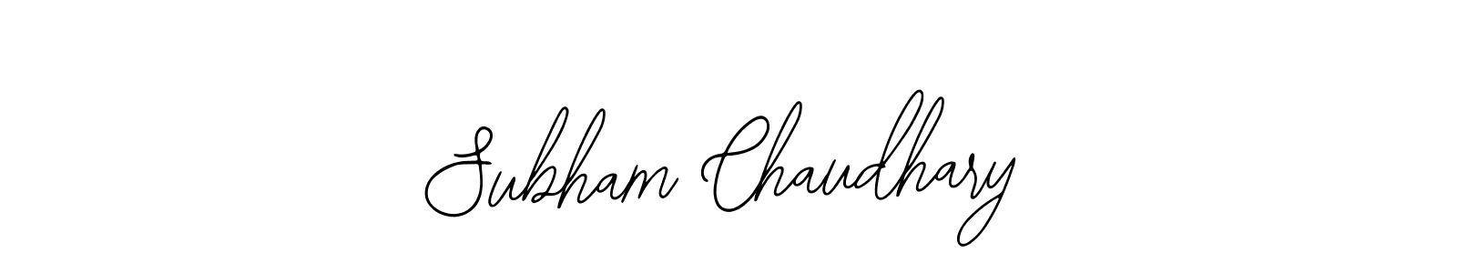 Subham Chaudhary stylish signature style. Best Handwritten Sign (Bearetta-2O07w) for my name. Handwritten Signature Collection Ideas for my name Subham Chaudhary. Subham Chaudhary signature style 12 images and pictures png