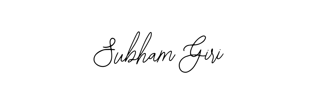 How to make Subham Giri name signature. Use Bearetta-2O07w style for creating short signs online. This is the latest handwritten sign. Subham Giri signature style 12 images and pictures png