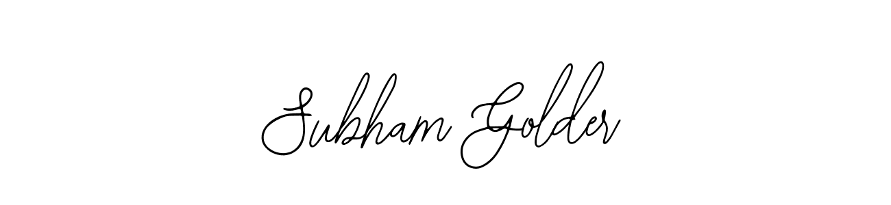 The best way (Bearetta-2O07w) to make a short signature is to pick only two or three words in your name. The name Subham Golder include a total of six letters. For converting this name. Subham Golder signature style 12 images and pictures png