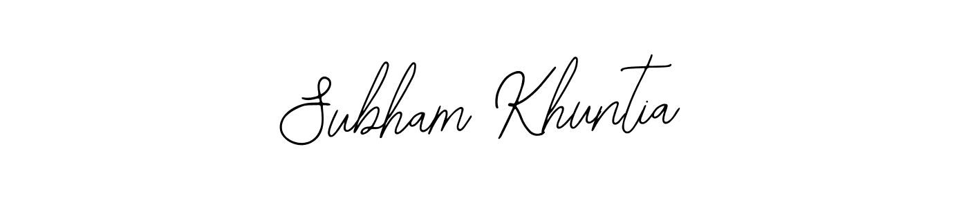 How to Draw Subham Khuntia signature style? Bearetta-2O07w is a latest design signature styles for name Subham Khuntia. Subham Khuntia signature style 12 images and pictures png