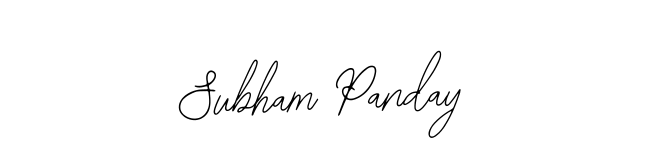 Subham Panday stylish signature style. Best Handwritten Sign (Bearetta-2O07w) for my name. Handwritten Signature Collection Ideas for my name Subham Panday. Subham Panday signature style 12 images and pictures png