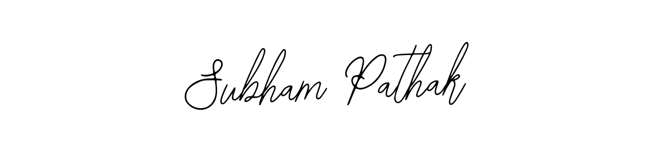 You should practise on your own different ways (Bearetta-2O07w) to write your name (Subham Pathak) in signature. don't let someone else do it for you. Subham Pathak signature style 12 images and pictures png
