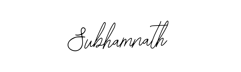 Use a signature maker to create a handwritten signature online. With this signature software, you can design (Bearetta-2O07w) your own signature for name Subhamnath. Subhamnath signature style 12 images and pictures png