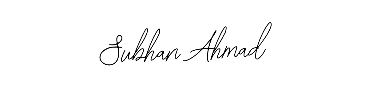 Create a beautiful signature design for name Subhan Ahmad. With this signature (Bearetta-2O07w) fonts, you can make a handwritten signature for free. Subhan Ahmad signature style 12 images and pictures png