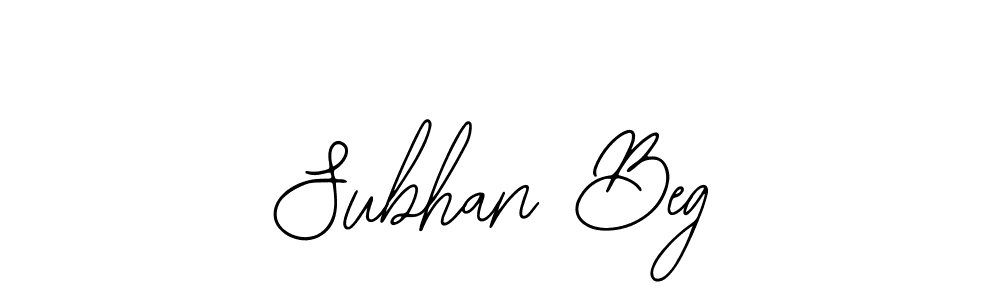 How to make Subhan Beg name signature. Use Bearetta-2O07w style for creating short signs online. This is the latest handwritten sign. Subhan Beg signature style 12 images and pictures png