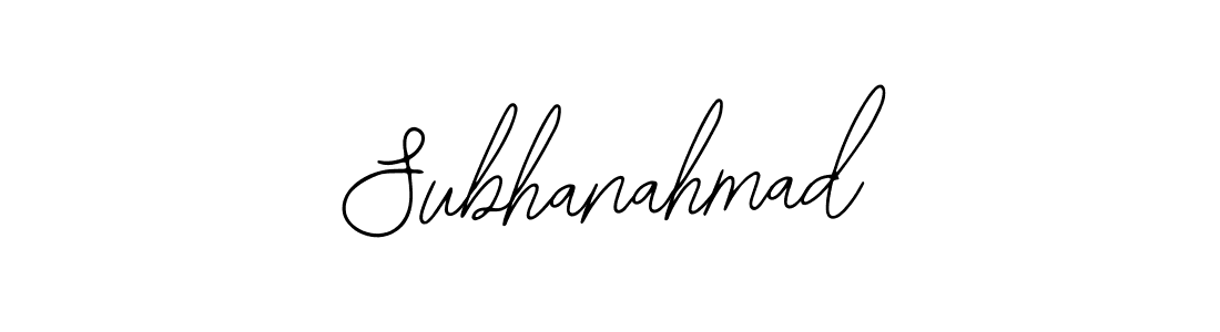 Make a beautiful signature design for name Subhanahmad. With this signature (Bearetta-2O07w) style, you can create a handwritten signature for free. Subhanahmad signature style 12 images and pictures png
