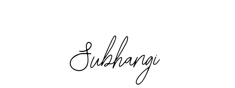 Use a signature maker to create a handwritten signature online. With this signature software, you can design (Bearetta-2O07w) your own signature for name Subhangi. Subhangi signature style 12 images and pictures png