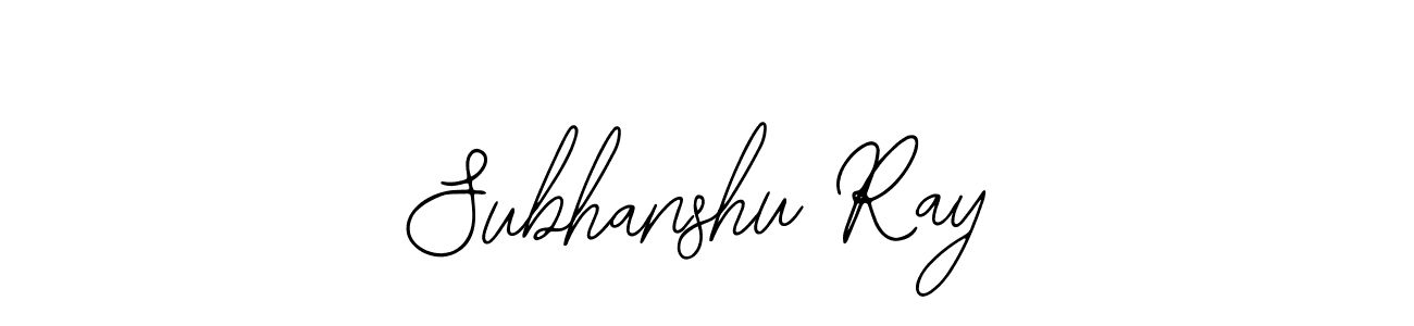How to make Subhanshu Ray name signature. Use Bearetta-2O07w style for creating short signs online. This is the latest handwritten sign. Subhanshu Ray signature style 12 images and pictures png