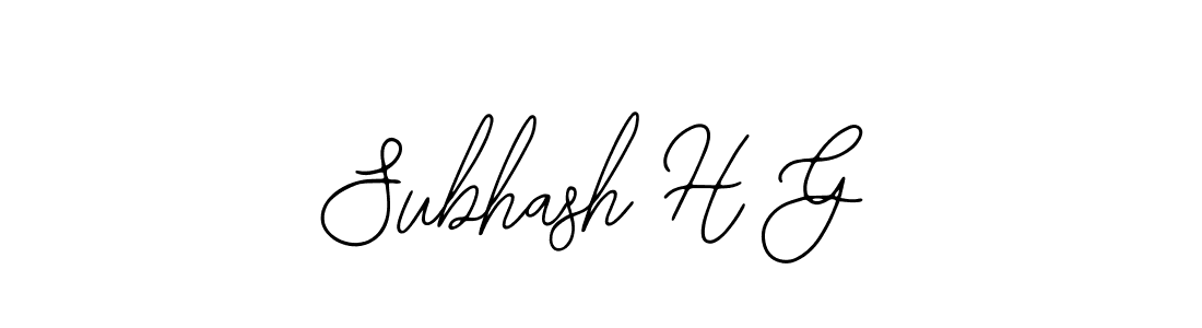 How to make Subhash H G name signature. Use Bearetta-2O07w style for creating short signs online. This is the latest handwritten sign. Subhash H G signature style 12 images and pictures png