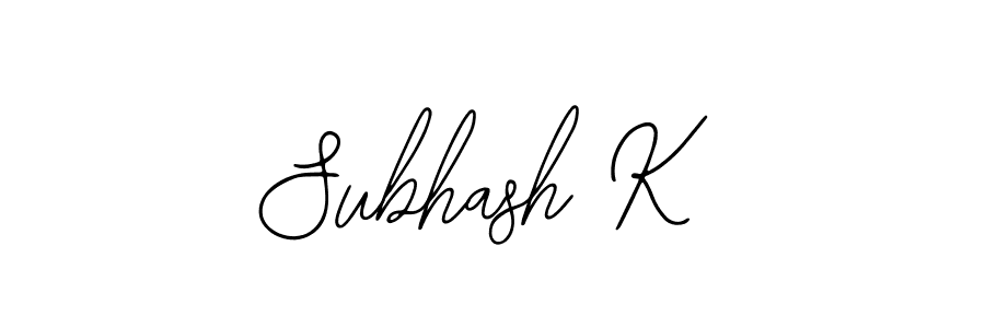The best way (Bearetta-2O07w) to make a short signature is to pick only two or three words in your name. The name Subhash K include a total of six letters. For converting this name. Subhash K signature style 12 images and pictures png