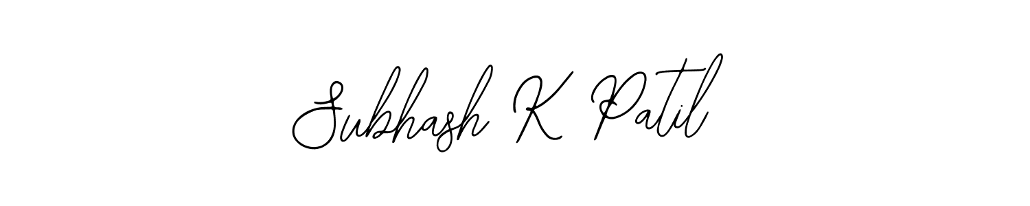 Design your own signature with our free online signature maker. With this signature software, you can create a handwritten (Bearetta-2O07w) signature for name Subhash K Patil. Subhash K Patil signature style 12 images and pictures png