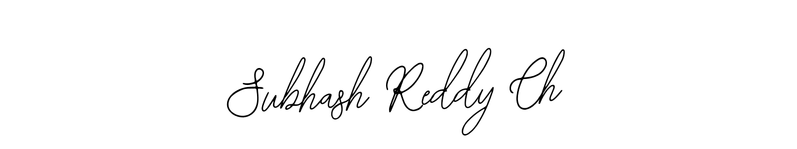 Use a signature maker to create a handwritten signature online. With this signature software, you can design (Bearetta-2O07w) your own signature for name Subhash Reddy Ch. Subhash Reddy Ch signature style 12 images and pictures png