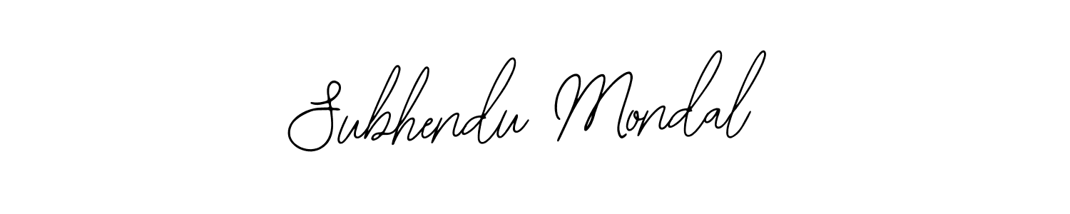 How to make Subhendu Mondal name signature. Use Bearetta-2O07w style for creating short signs online. This is the latest handwritten sign. Subhendu Mondal signature style 12 images and pictures png