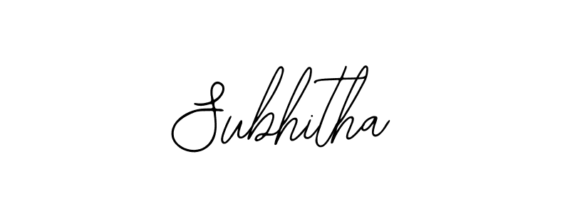 Also we have Subhitha name is the best signature style. Create professional handwritten signature collection using Bearetta-2O07w autograph style. Subhitha signature style 12 images and pictures png