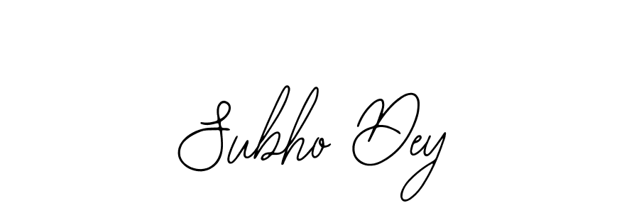 How to make Subho Dey name signature. Use Bearetta-2O07w style for creating short signs online. This is the latest handwritten sign. Subho Dey signature style 12 images and pictures png