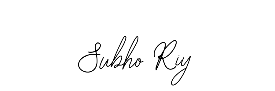 How to make Subho Riy name signature. Use Bearetta-2O07w style for creating short signs online. This is the latest handwritten sign. Subho Riy signature style 12 images and pictures png