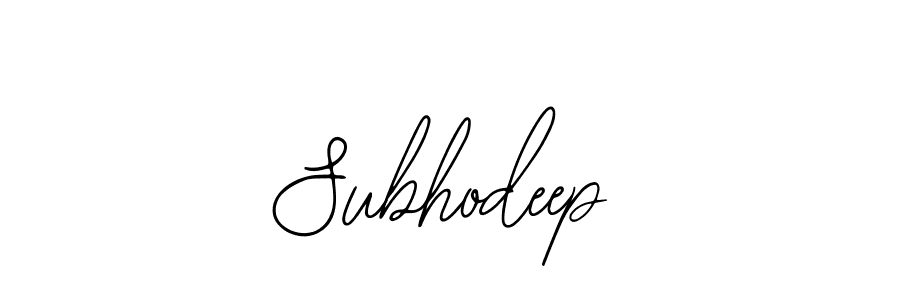 Also we have Subhodeep name is the best signature style. Create professional handwritten signature collection using Bearetta-2O07w autograph style. Subhodeep signature style 12 images and pictures png