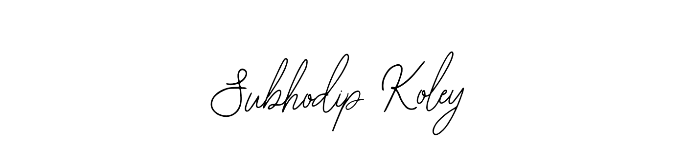 How to make Subhodip Koley name signature. Use Bearetta-2O07w style for creating short signs online. This is the latest handwritten sign. Subhodip Koley signature style 12 images and pictures png