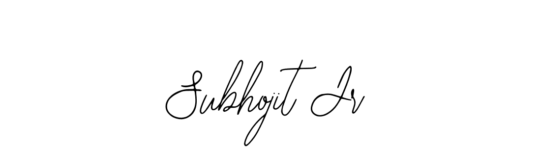 How to make Subhojit Jr name signature. Use Bearetta-2O07w style for creating short signs online. This is the latest handwritten sign. Subhojit Jr signature style 12 images and pictures png