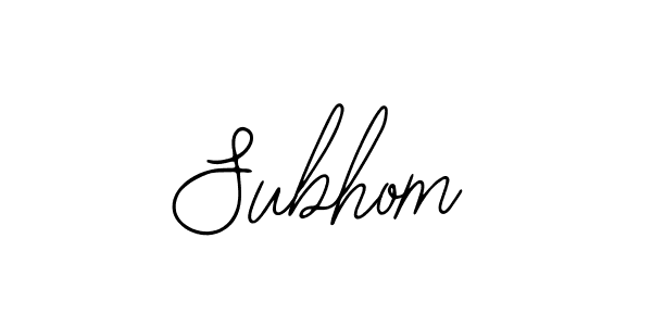 The best way (Bearetta-2O07w) to make a short signature is to pick only two or three words in your name. The name Subhom include a total of six letters. For converting this name. Subhom signature style 12 images and pictures png