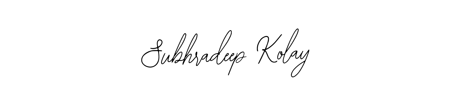 How to make Subhradeep Kolay signature? Bearetta-2O07w is a professional autograph style. Create handwritten signature for Subhradeep Kolay name. Subhradeep Kolay signature style 12 images and pictures png