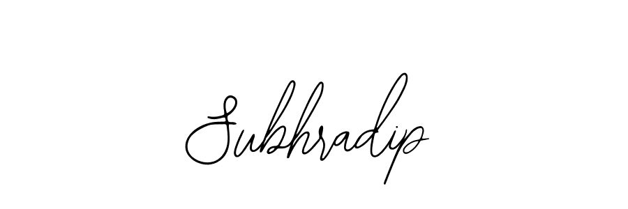 Also we have Subhradip name is the best signature style. Create professional handwritten signature collection using Bearetta-2O07w autograph style. Subhradip signature style 12 images and pictures png