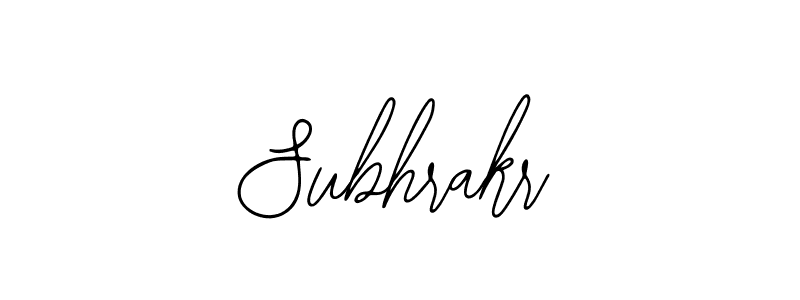 How to make Subhrakr name signature. Use Bearetta-2O07w style for creating short signs online. This is the latest handwritten sign. Subhrakr signature style 12 images and pictures png