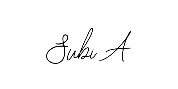 Similarly Bearetta-2O07w is the best handwritten signature design. Signature creator online .You can use it as an online autograph creator for name Subi A. Subi A signature style 12 images and pictures png