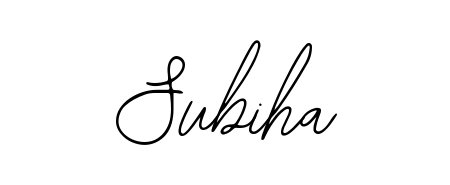 Download transparent PNG signature for name Subiha styled with Bearetta-2O07w font. Ready to paste directly into PDF and Word agreements. Subiha signature style 12 images and pictures png