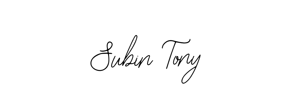 How to make Subin Tony name signature. Use Bearetta-2O07w style for creating short signs online. This is the latest handwritten sign. Subin Tony signature style 12 images and pictures png