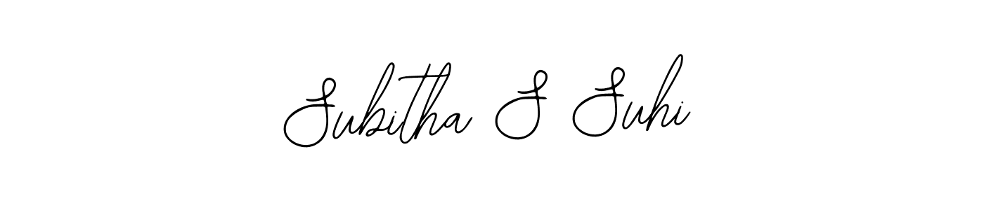 Also You can easily find your signature by using the search form. We will create Subitha S Suhi name handwritten signature images for you free of cost using Bearetta-2O07w sign style. Subitha S Suhi signature style 12 images and pictures png