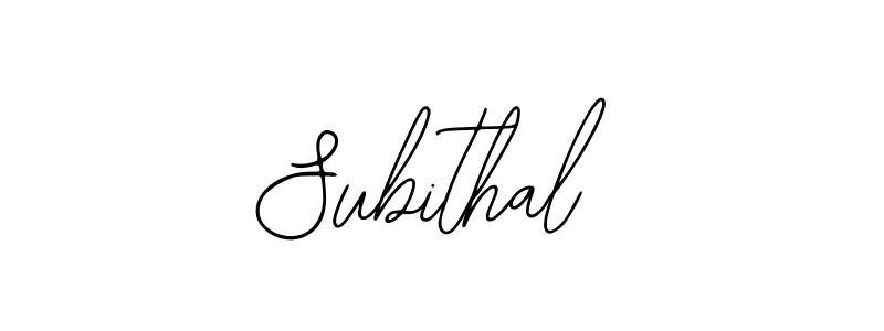 Use a signature maker to create a handwritten signature online. With this signature software, you can design (Bearetta-2O07w) your own signature for name Subithal. Subithal signature style 12 images and pictures png