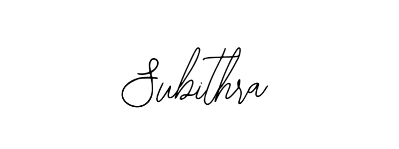 How to make Subithra name signature. Use Bearetta-2O07w style for creating short signs online. This is the latest handwritten sign. Subithra signature style 12 images and pictures png