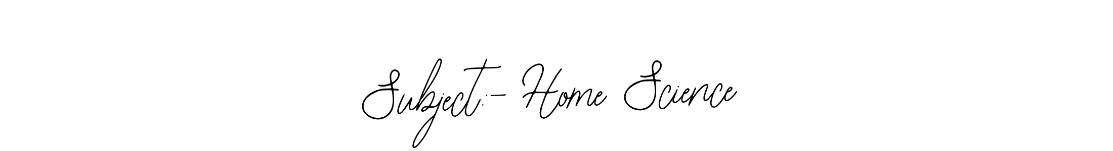 if you are searching for the best signature style for your name Subject:- Home Science. so please give up your signature search. here we have designed multiple signature styles  using Bearetta-2O07w. Subject:- Home Science signature style 12 images and pictures png