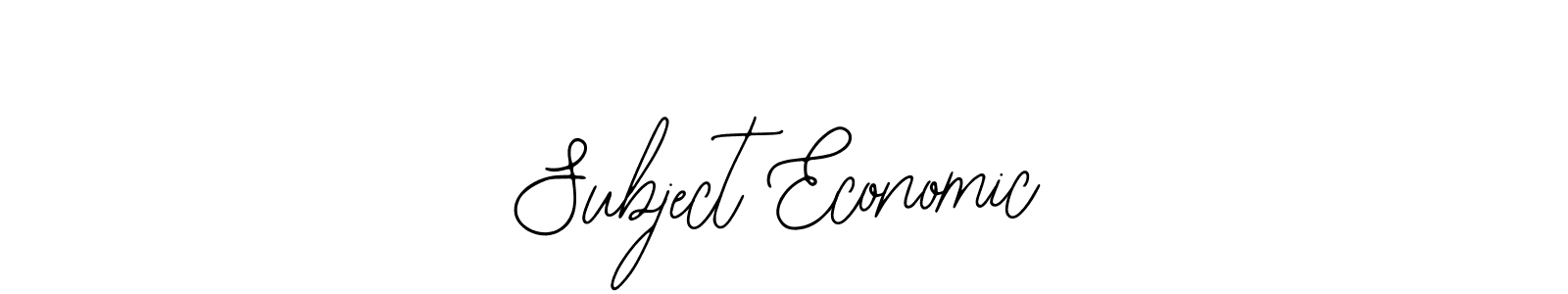The best way (Bearetta-2O07w) to make a short signature is to pick only two or three words in your name. The name Subject Economic include a total of six letters. For converting this name. Subject Economic signature style 12 images and pictures png