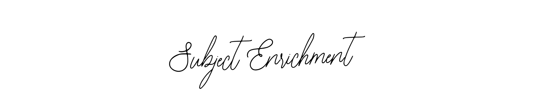 The best way (Bearetta-2O07w) to make a short signature is to pick only two or three words in your name. The name Subject Enrichment include a total of six letters. For converting this name. Subject Enrichment signature style 12 images and pictures png