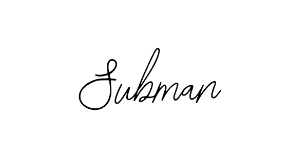 Also we have Subman name is the best signature style. Create professional handwritten signature collection using Bearetta-2O07w autograph style. Subman signature style 12 images and pictures png