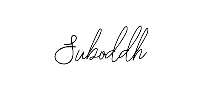 How to make Suboddh name signature. Use Bearetta-2O07w style for creating short signs online. This is the latest handwritten sign. Suboddh signature style 12 images and pictures png