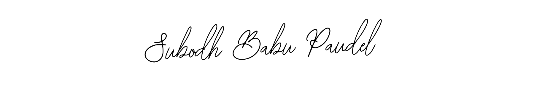 Design your own signature with our free online signature maker. With this signature software, you can create a handwritten (Bearetta-2O07w) signature for name Subodh Babu Paudel. Subodh Babu Paudel signature style 12 images and pictures png