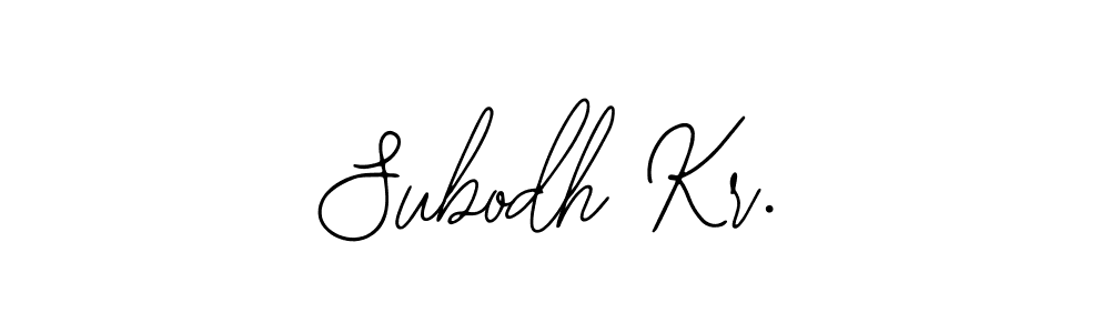 Design your own signature with our free online signature maker. With this signature software, you can create a handwritten (Bearetta-2O07w) signature for name Subodh Kr.. Subodh Kr. signature style 12 images and pictures png