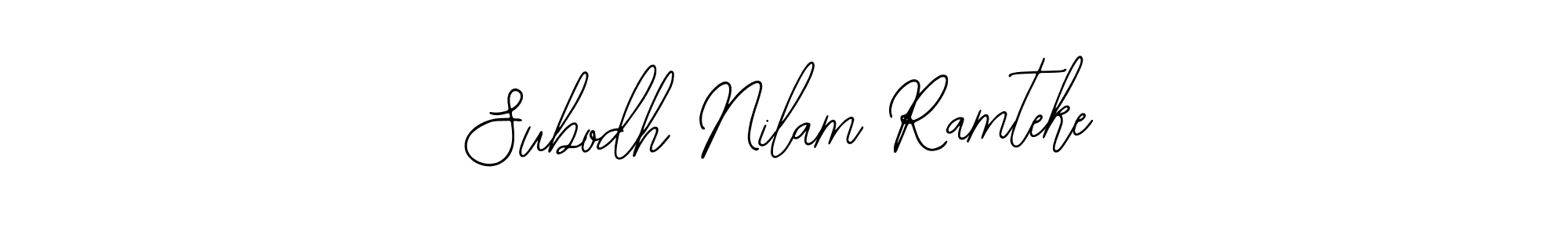 How to make Subodh Nilam Ramteke name signature. Use Bearetta-2O07w style for creating short signs online. This is the latest handwritten sign. Subodh Nilam Ramteke signature style 12 images and pictures png