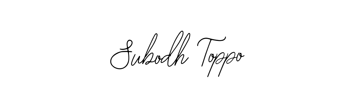 if you are searching for the best signature style for your name Subodh Toppo. so please give up your signature search. here we have designed multiple signature styles  using Bearetta-2O07w. Subodh Toppo signature style 12 images and pictures png