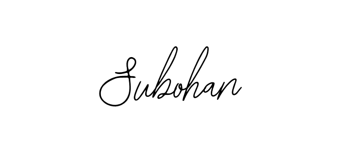 Use a signature maker to create a handwritten signature online. With this signature software, you can design (Bearetta-2O07w) your own signature for name Subohan. Subohan signature style 12 images and pictures png