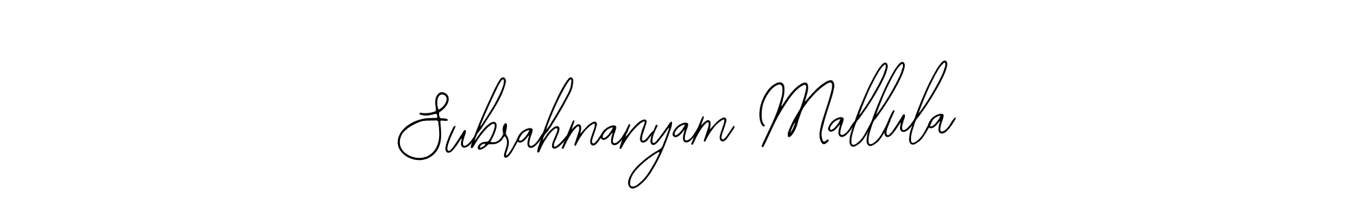 Create a beautiful signature design for name Subrahmanyam Mallula. With this signature (Bearetta-2O07w) fonts, you can make a handwritten signature for free. Subrahmanyam Mallula signature style 12 images and pictures png